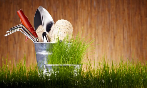 Neasden Landscapers team maintaining a commercial property landscape