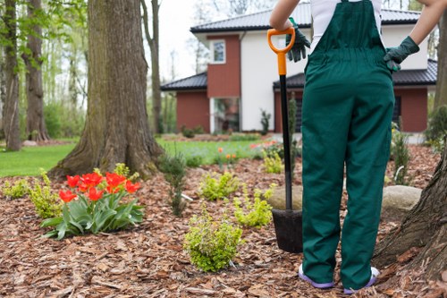 Beautiful hardscaping elements integrated into Neasden garden design